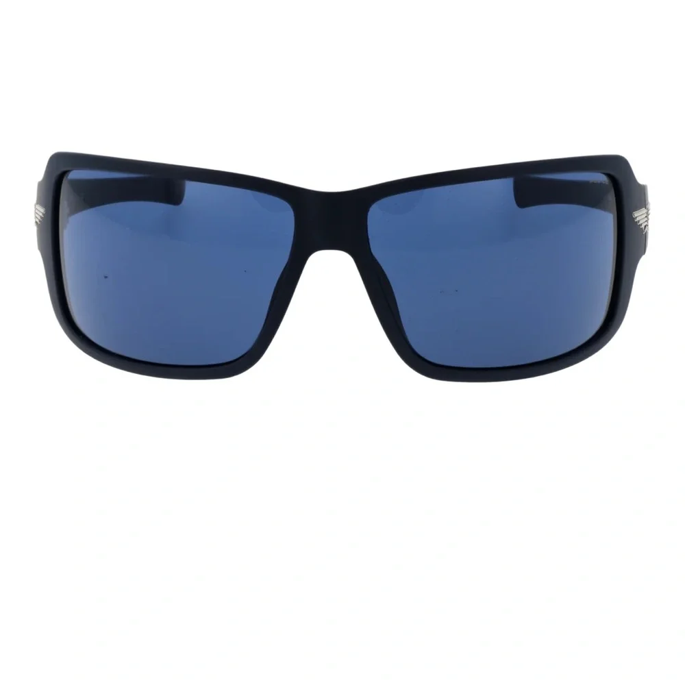 New! Police Navy Blue Sunglasses with Silver Logo, Police SPLN37M 0C03, Authetic